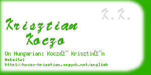 krisztian koczo business card